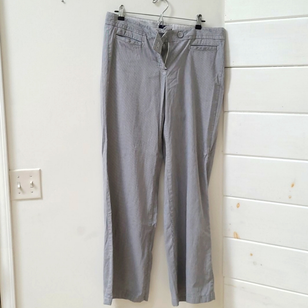 Land's End size 12 blue/white striped pants